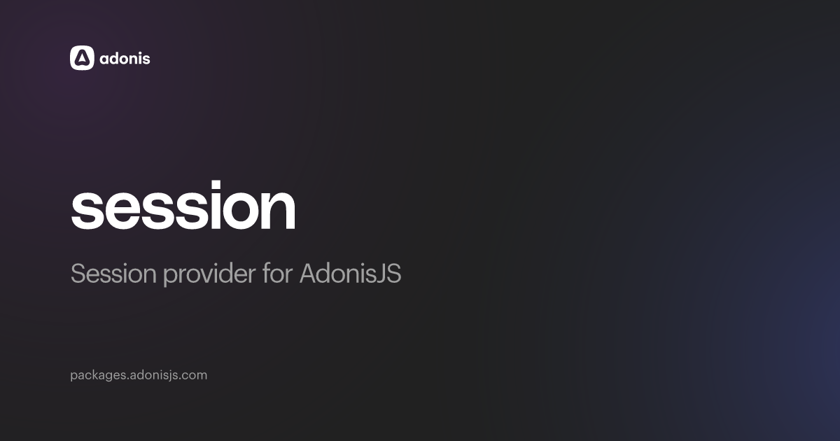 session - AdonisJS Packages